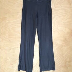 Nike Wide Leg Pants Dark Gray Zip Front and Zip Pocket Womens Sz M.